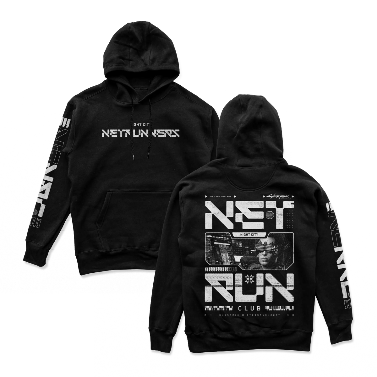 Cyberpunk 2077 - Net Run Club Hoodie White