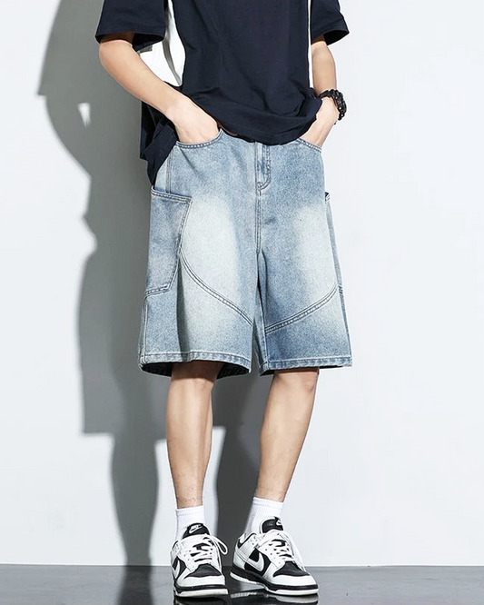 Baggy Denim Shorts Mens