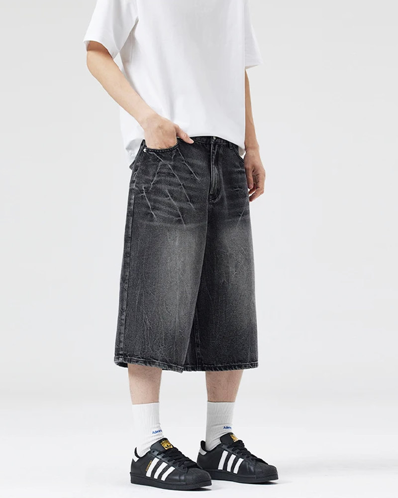 Baggy Jean Shorts Mens