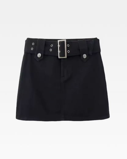 Black Denim Skort