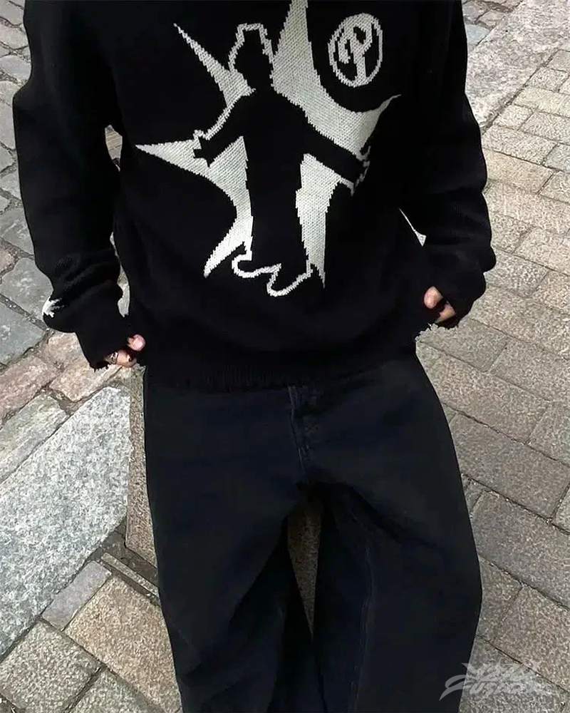 Black Y2K Sweater