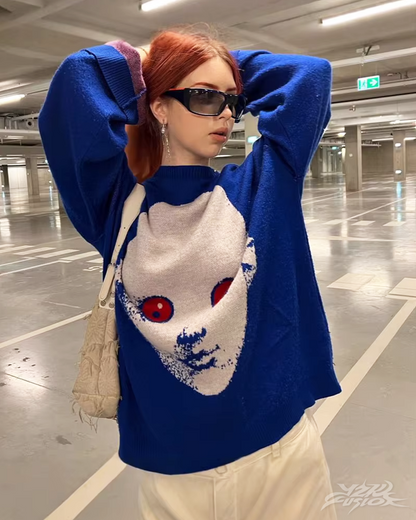 Blue Y2K Sweater