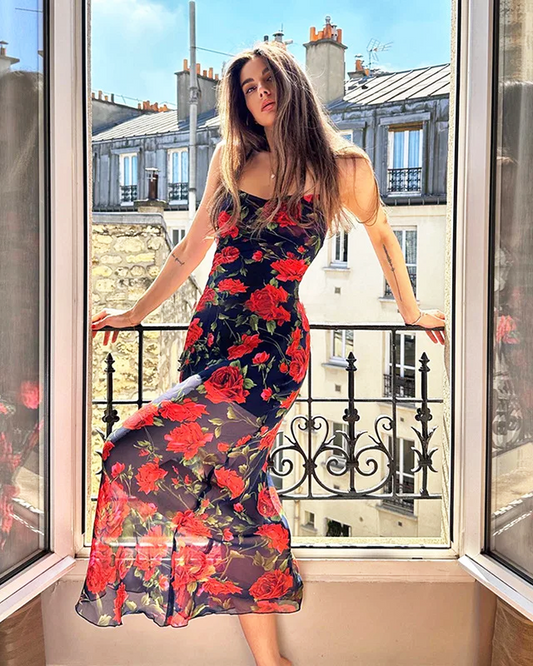 Floral Mesh Dress
