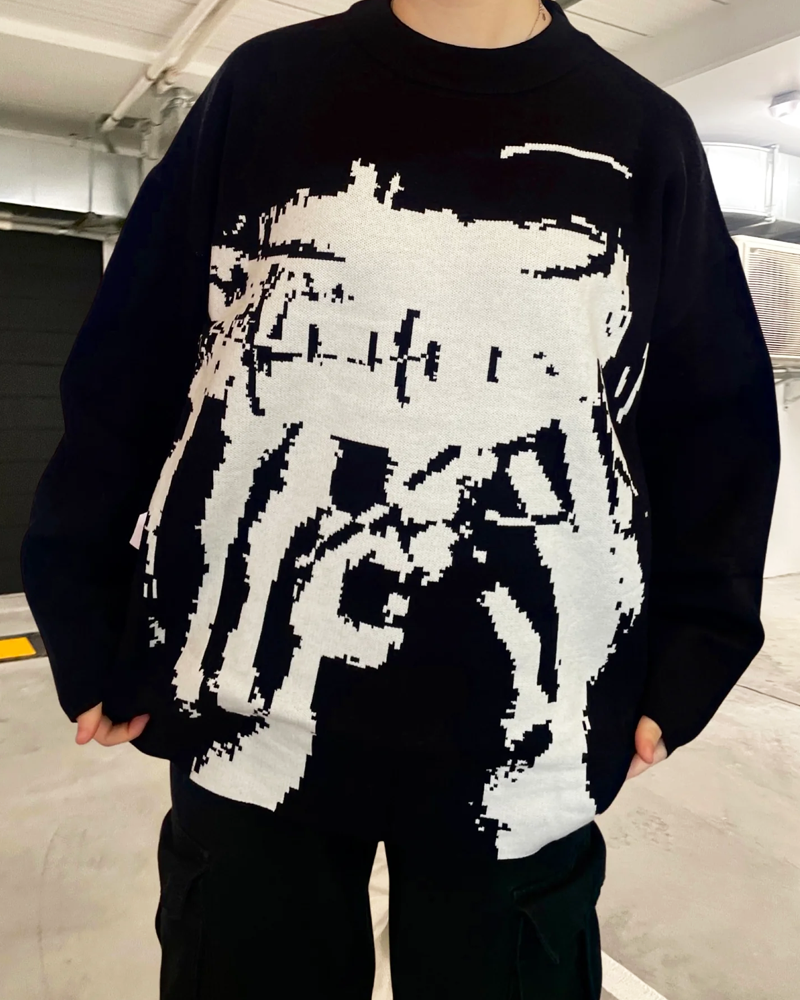 Graphic Knit Sweater