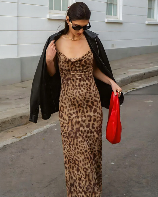 Leopard Print Maxi Dress