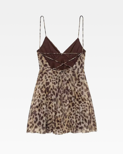 Leopard Print Slip Dress