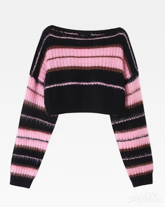 Pink And Black Sweater