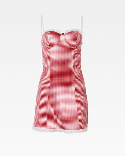 Red Gingham Mini Dress