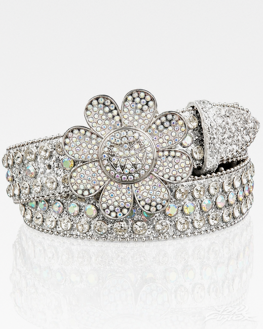 Rhinestone Flower Belt
