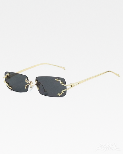 Rimless Rectangle Sunglasses Y2K