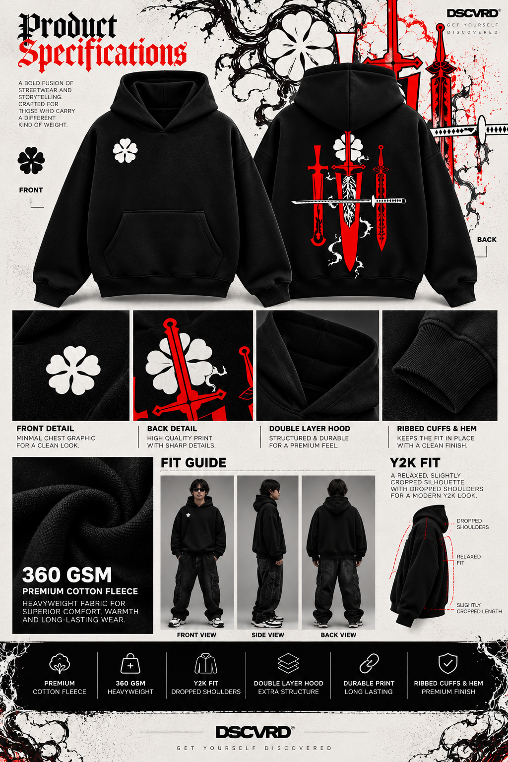 Asta X Liebe Y2K Oversized Hoodie – 360 GSM | DSCVRD