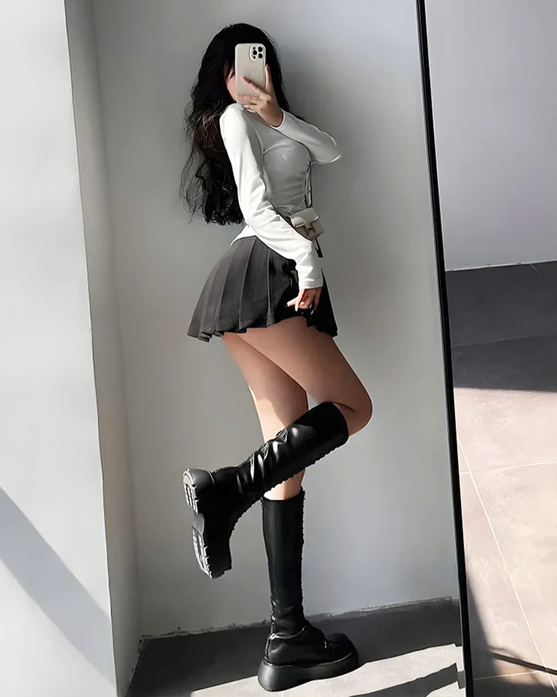 Tennis Pleated Mini Skirt