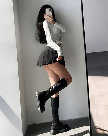 Tennis Pleated Mini Skirt