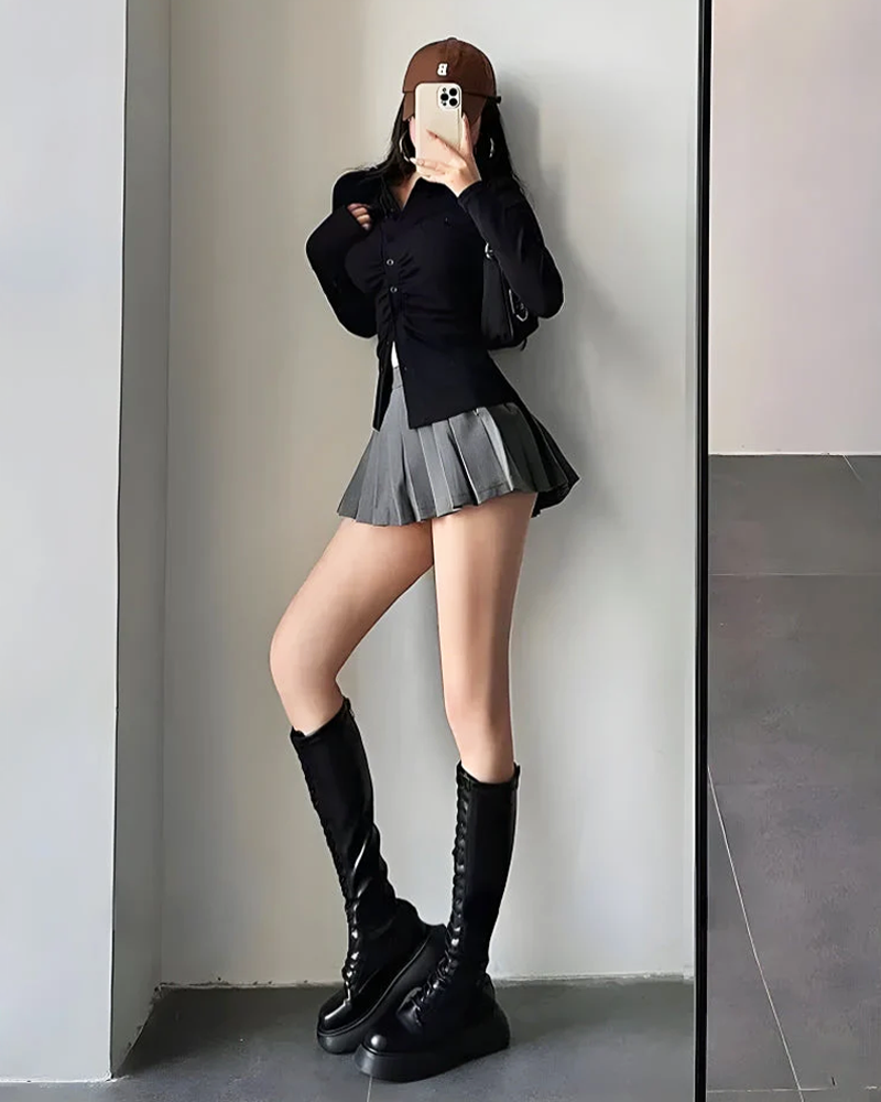 Tennis Pleated Mini Skirt