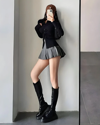 Tennis Pleated Mini Skirt