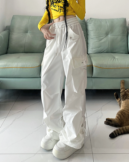 White Parachute Pants