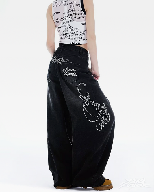 Womens Baggy Jeans Y2K