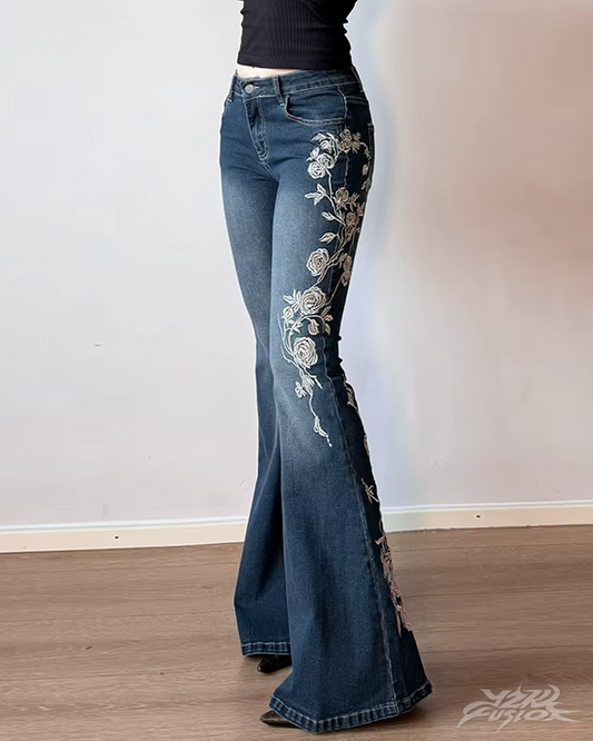 Women's Floral Embroidered Jeans
