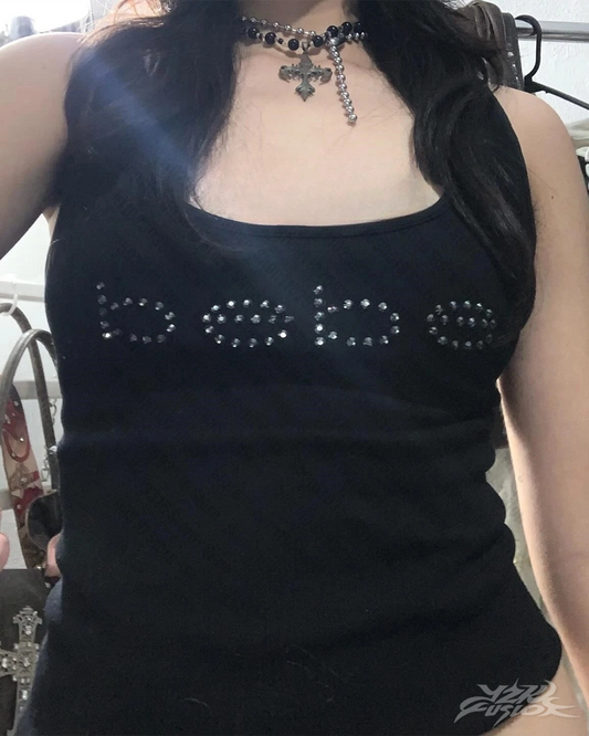 Y2K Bebe Rhinestone Top