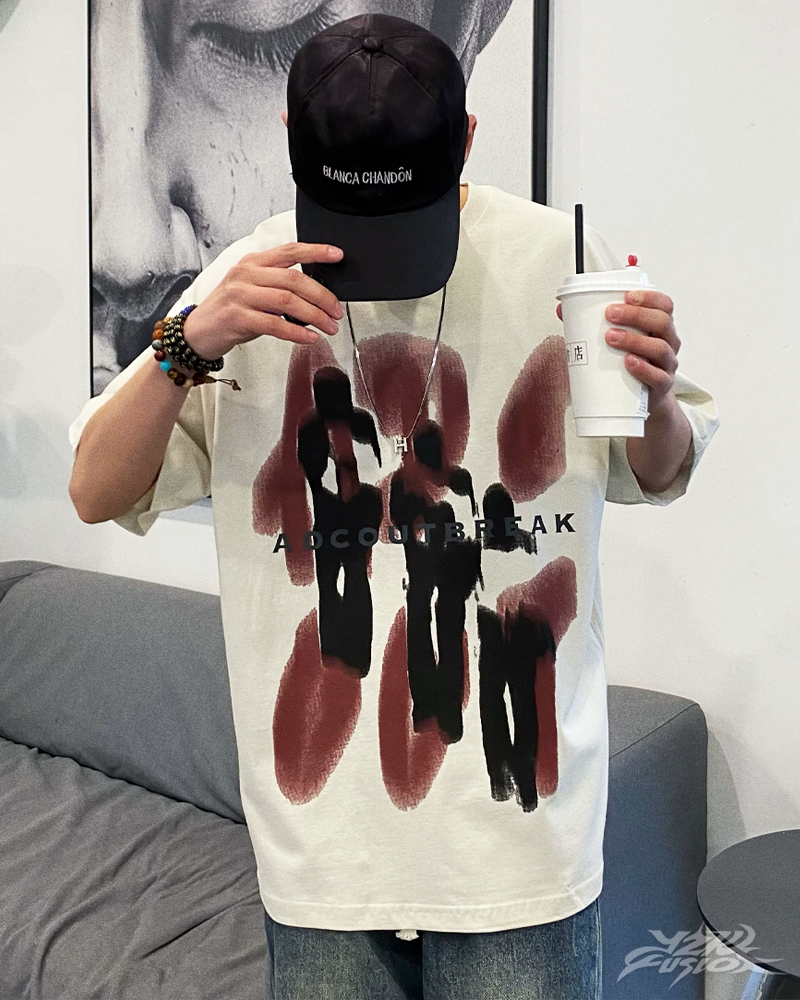 Y2K Blurry Silhouettes Shirt