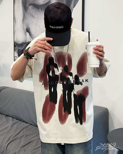 Y2K Blurry Silhouettes Shirt