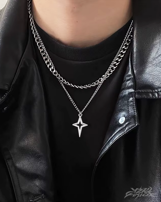 Y2K Cross Necklace Men