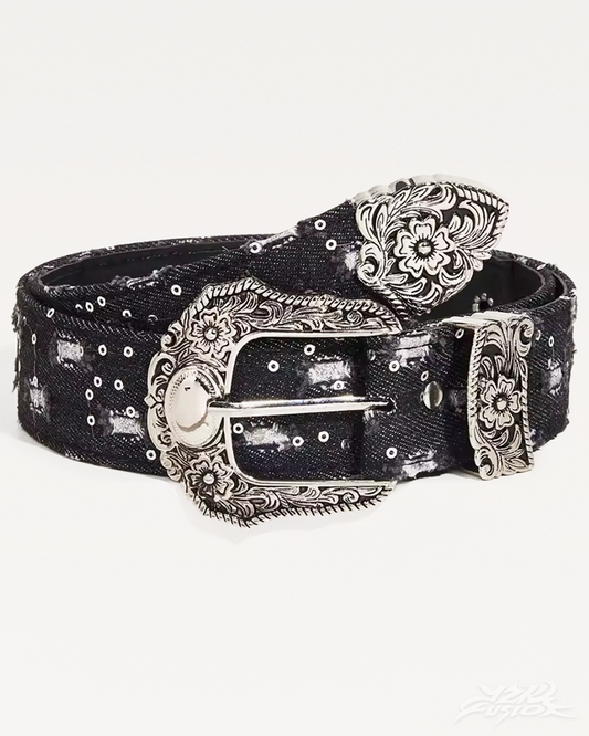 Y2K Denim Western Belt