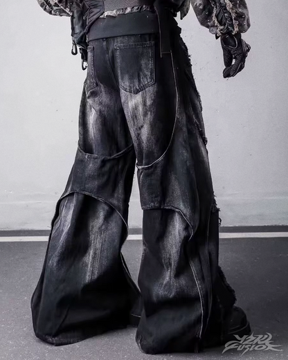 Y2K Grunge Patchwork Jeans