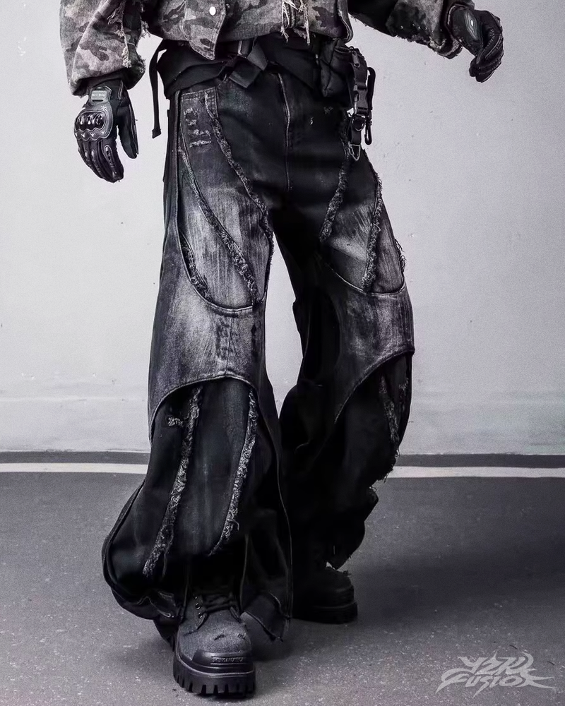 Y2K Grunge Patchwork Jeans