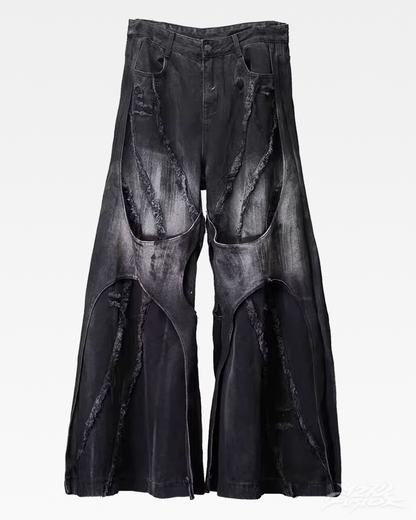 Y2K Grunge Patchwork Jeans