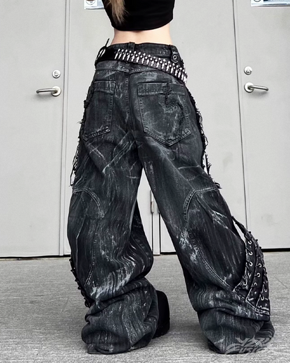 Y2K Grunge Wide Leg Jeans