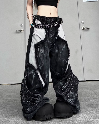 Y2K Grunge Wide Leg Jeans
