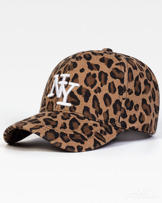 Y2K Leopard Print NY Cap