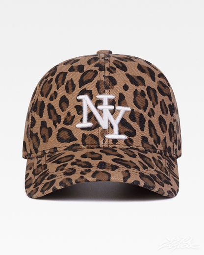 Y2K Leopard Print NY Cap