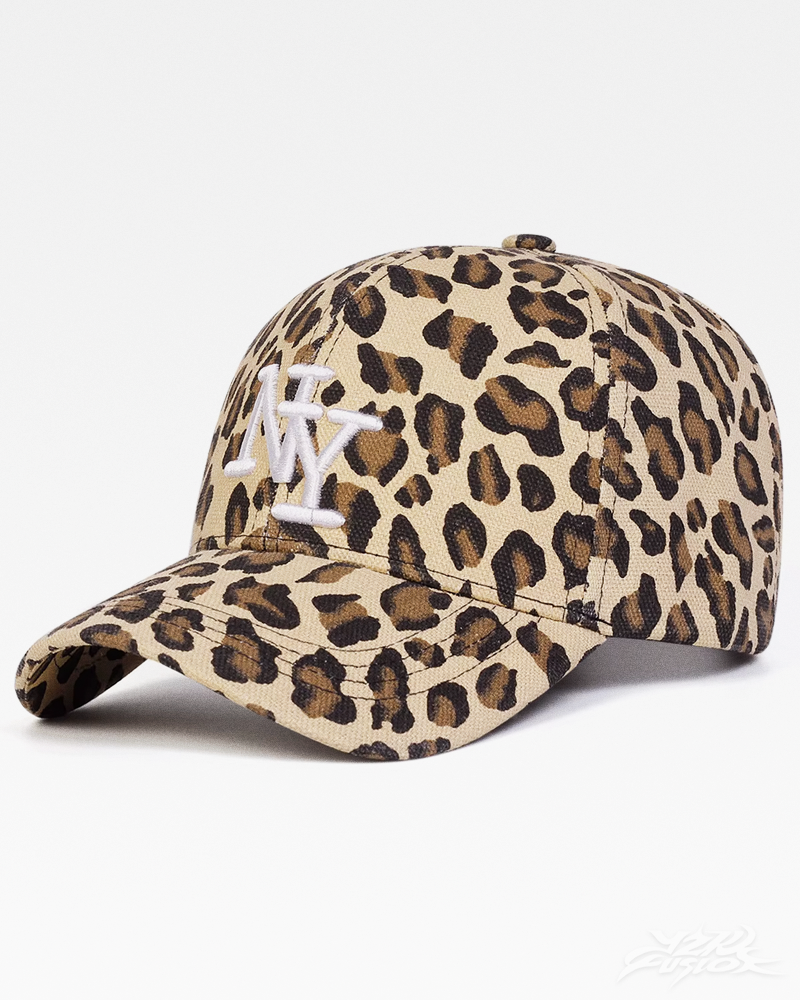 Y2K Leopard Print NY Cap