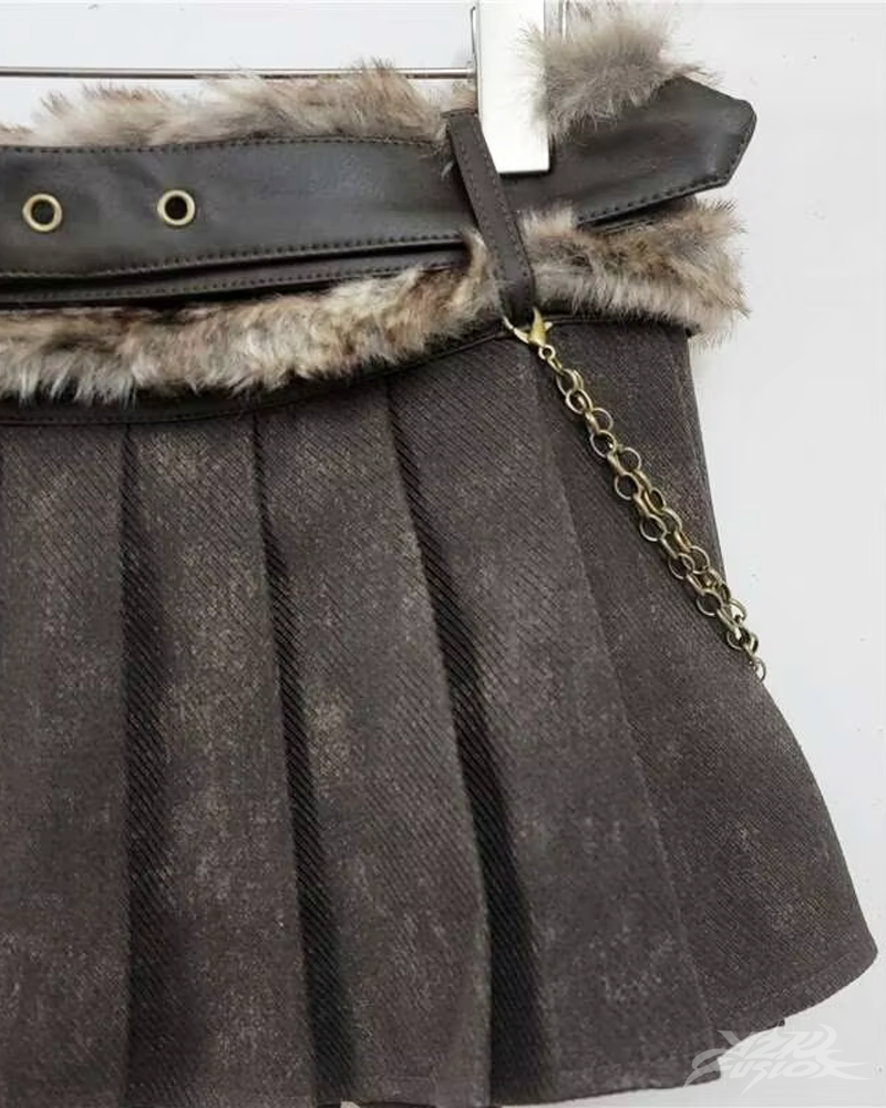Y2K Pleated Skirt