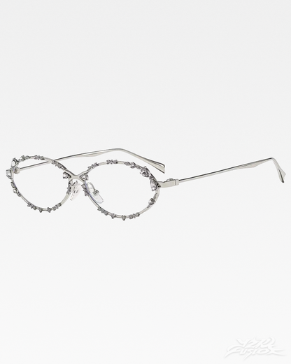 Y2K Rhinestone Oval Sunglasses