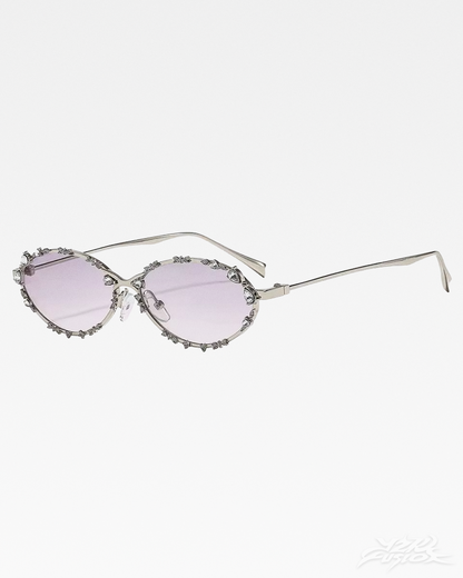 Y2K Rhinestone Oval Sunglasses