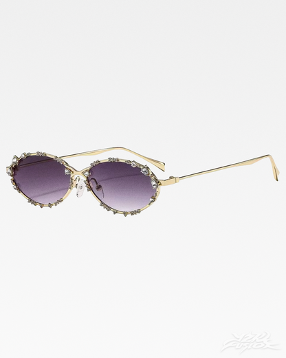 Y2K Rhinestone Oval Sunglasses