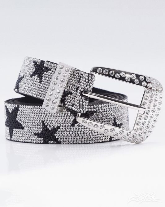 Y2K Rhinestone Star Belt