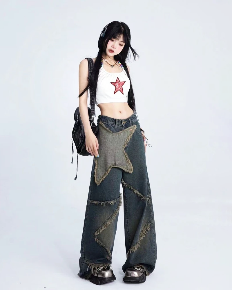 Y2K Star Jeans
