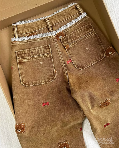 Y2K Teddy Bear Jeans